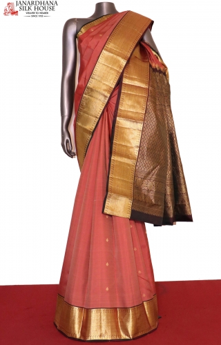 Wedding Veldhari Lines Butta Kanjeevaram Silk Saree